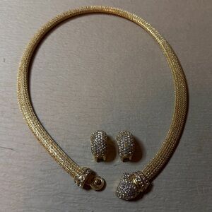 Dior Gold Necklace with Crystal Details